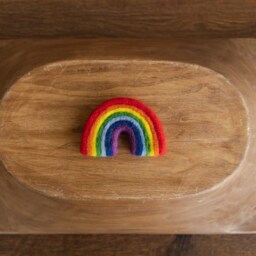 Newborn Rainbow Felted Wool Prop, Newborn Prop, Felted Star Photography Props, Newborn Moon Stars Set - thumbnail 3