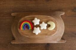 Newborn Rainbow Felted Wool Prop, Newborn Prop, Felted Star Photography Props, Newborn Moon Stars Set