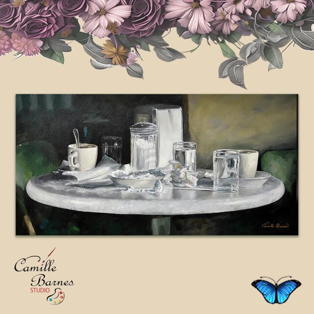 New Orleans Cafe Art Print Canvas Wall French Quarter Restaurant Decor Gift Idea Home Kitchen Still Life Collector Souvenir - image 1