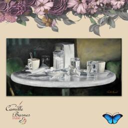 New Orleans Cafe Art Print Canvas Wall French Quarter Restaurant Decor Gift Idea Home Kitchen Still Life Collector Souvenir - thumbnail 1