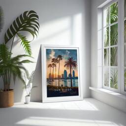 San Diego Travel Print - United States, California Poster, Home Decor, Gift Or Canvas - thumbnail 2