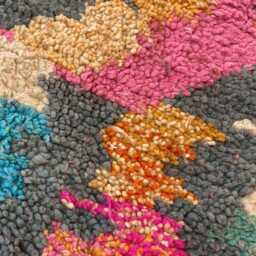 Handmade Berber Wool Kilim Rug Multicolor Geometric Moroccan Carpet - thumbnail 4