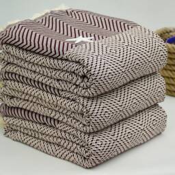 Burgundy Color Turkish Towel, Large Blanket Towels 79x90 Inch - 190x230 cm Beach Hammam Sleeping Bct-Drm-Pk - thumbnail 2