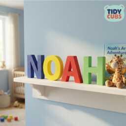Custom 12cm 3D Letter Name Sign - Children's Nursery Decor Personalised Bedroom Wall Art - thumbnail 1