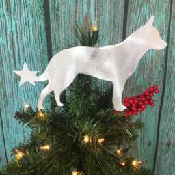 Australian Cattle Dog, Queensland Heeler, Tree Topper, Decoration, L, Blue Dog Gifts, Christmas Yard Stak, Wall Art - thumbnail 3