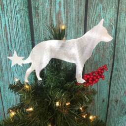 Australian Cattle Dog, Queensland Heeler, Tree Topper, Decoration, L, Blue Dog Gifts, Christmas Yard Stak, Wall Art - thumbnail 2
