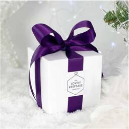 Personalised Memorial Bauble - White Feather Filled Glass Ornament - thumbnail 4
