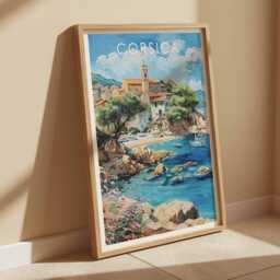 Corsica Travel Poster Mediterranean Island Art Print - thumbnail 2