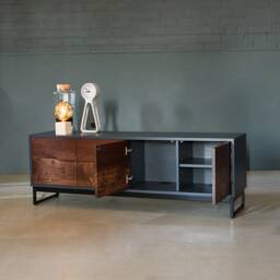 Walnut Media Unit, Tv Stand, Credenza, Sideboard - Koda - thumbnail 3