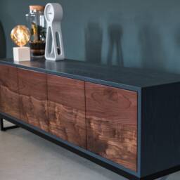 Walnut Media Unit, Tv Stand, Credenza, Sideboard - Koda - thumbnail 4