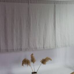 Japanese Linen Noren Grey 3-Panel Room Divider Door Curtain - thumbnail 3