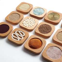 Montessori Wooden Sensory Cards Tactile Toy For Babies & Toddlers