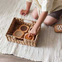 Montessori Wooden Sensory Cards Tactile Toy For Babies & Toddlers - thumbnail 3