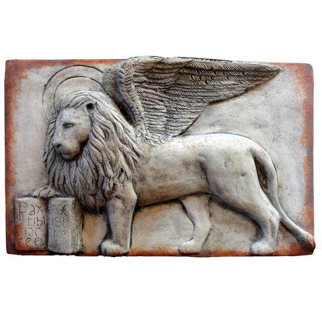 st. Mark's Winged Lion With The Book. Bas-Relief in Terracotta - image 1