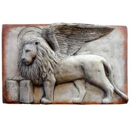 st. Mark's Winged Lion With The Book. Bas-Relief in Terracotta - thumbnail 1
