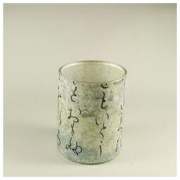 Votive Luminary, Calligraphy On Silver & Gold, Japanese Chiyogami Papers - thumbnail 4