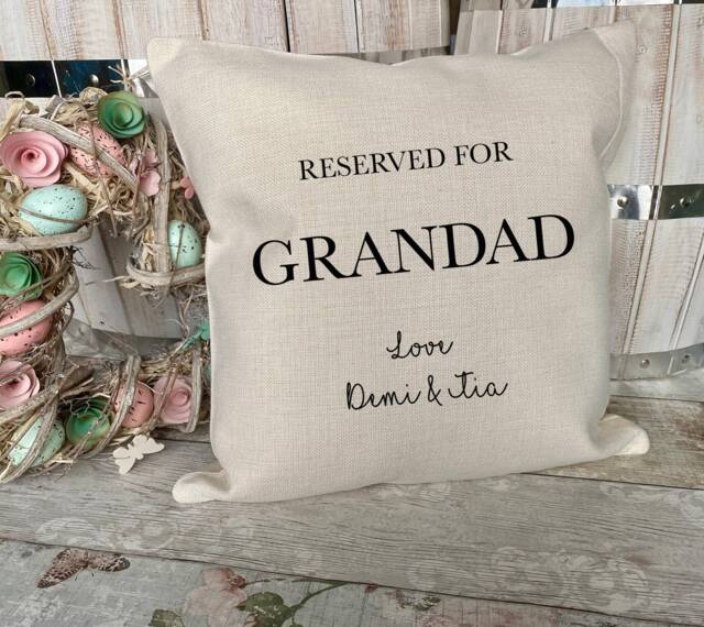Personalised Grandad Cushion, Gifts For Grandad, Christmas Birthday Gifts, Father's Day - image 1