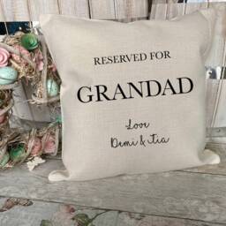 Personalised Grandad Cushion, Gifts For Grandad, Christmas Birthday Gifts, Father's Day - thumbnail 2