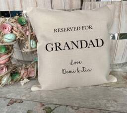Personalised Grandad Cushion, Gifts For Grandad, Christmas Birthday Gifts, Father's Day - thumbnail 1