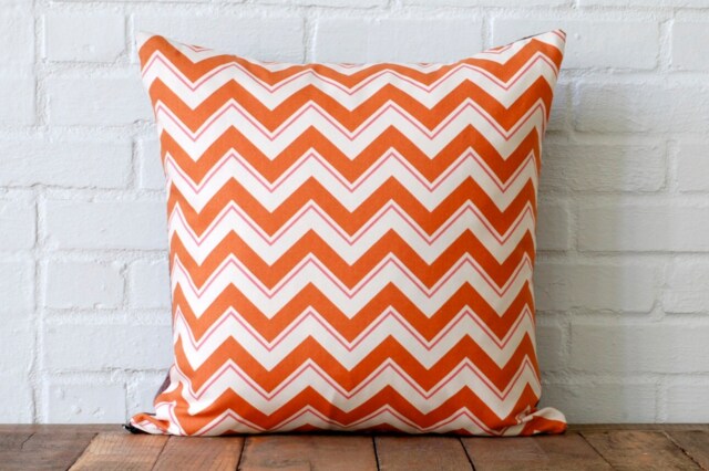 Orange Chevron With Graphite Print - image 1