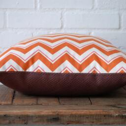 Orange Chevron With Graphite Print - thumbnail 3