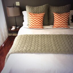 Orange Chevron With Graphite Print - thumbnail 4