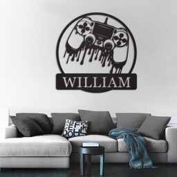 Custom Gamer Led Metal Sign, Personalized Game Controller Wall Art, Video Decor - thumbnail 4