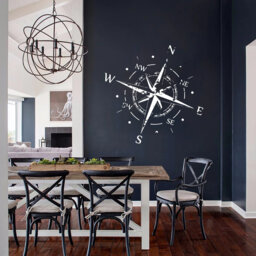 Compass Wall Decal Nautical Decor Bedroom Art Sticker Bathroom - X327 - thumbnail 1