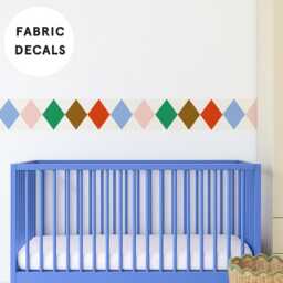 Harlequin Wallpaper Boarder Removable Wall Sticker - Circus Theme Nursery & Playroom Decor - thumbnail 2
