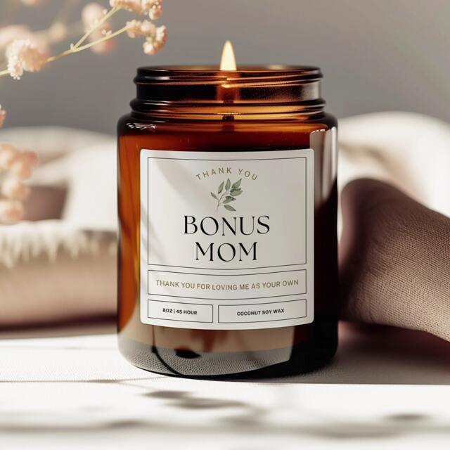 Bonus Mom, Mother's Day Gifts, Personalized Gift, Other Stepmom Mothers Candle, Sentimental Gift For Mom - image 1