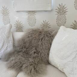 Luxury Tibetan Sheepskin Rug in Our New Oyster Colour - thumbnail 3