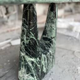 Spider Green Marble Console Table Contemporary Entryway Furniture, Sculptural Stone Accent Piece - thumbnail 2