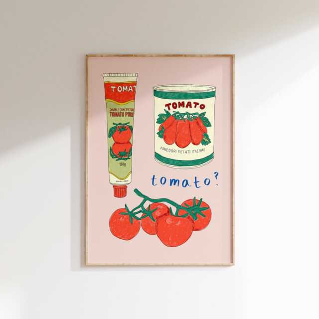 Tomato Recipe Poster - Girl Aesthetic Wall Art Kitchen Food Lover Trendy House Decor - image 1