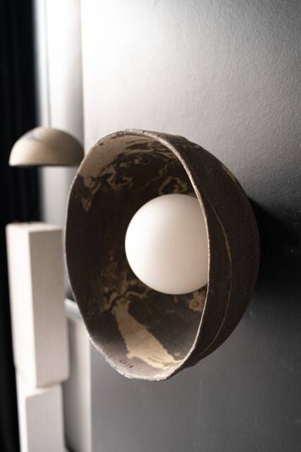 Handcrafted Ceramic Wall Sconce Rustic Home Decor Light - image 1
