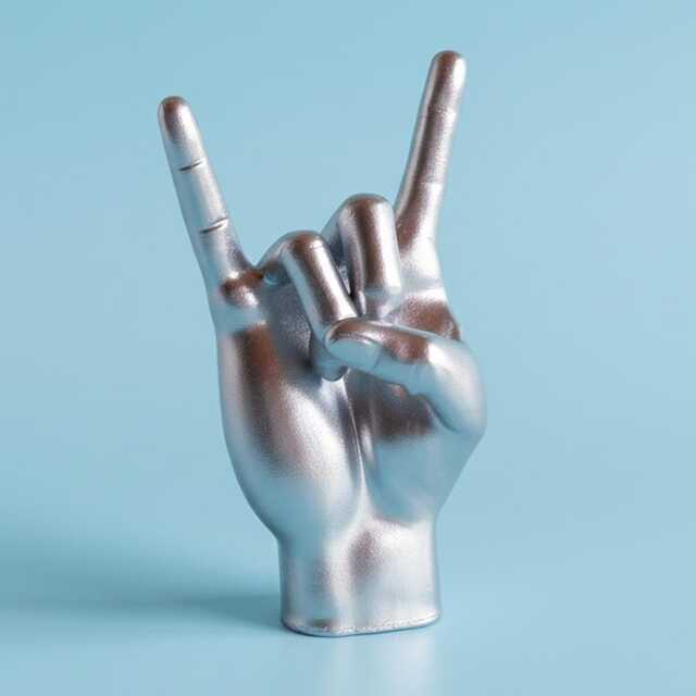 Handmade Rock On Hand Sculpture Biopolymer & Roll Decor - image 1