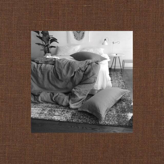 True Brown Linen Duvet Cover - Modern Bedding 100% Flax Fabric Summer Made To Order in The Usa - image 1