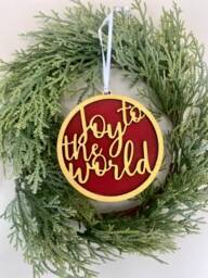 Hand Painted Christmas Ornament Laser Cut Maple Plywood, Christian Gift - thumbnail 1