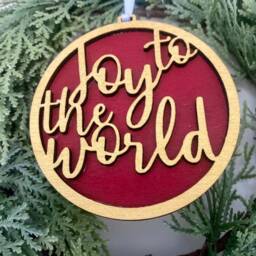 Hand Painted Christmas Ornament Laser Cut Maple Plywood, Christian Gift - thumbnail 2