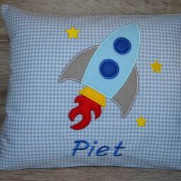 Pillow Rocket, Rocket Pillow, Name Pillow Baptism Birth Children's Space - thumbnail 4