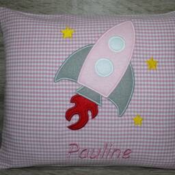 Pillow Rocket, Rocket Pillow, Name Pillow Baptism Birth Children's Space - thumbnail 2