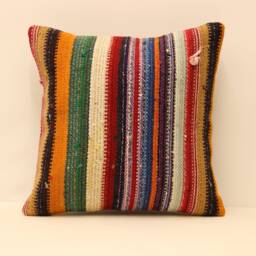 Designer Pillow 16x16 Sofa Kilim Decorative Boho Interior Design Retro Home Decor Ethnic Pillowcover Natural Dyekilim Cushion 4Kf-166