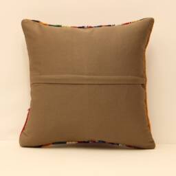 Designer Pillow 16x16 Sofa Kilim Decorative Boho Interior Design Retro Home Decor Ethnic Pillowcover Natural Dyekilim Cushion 4Kf-166 - thumbnail 4