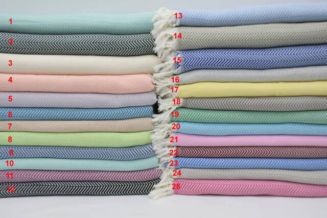 "Turkish Blanket, Turkish Bedspread, Turkish Towel, Throws, Herringbone Blanket, 79"" X 89" - image 1