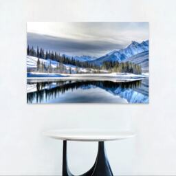 "studio 500 Canvas Wall Art Of The Reflection Glorious Mountains - 48""x32" - thumbnail 2