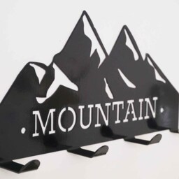 Mountain Wall Key Holder, Powder Coated Steel, Entryway Organizer - thumbnail 2