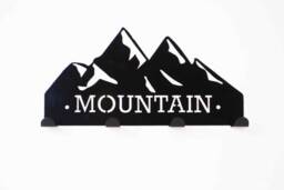 Mountain Wall Key Holder, Powder Coated Steel, Entryway Organizer