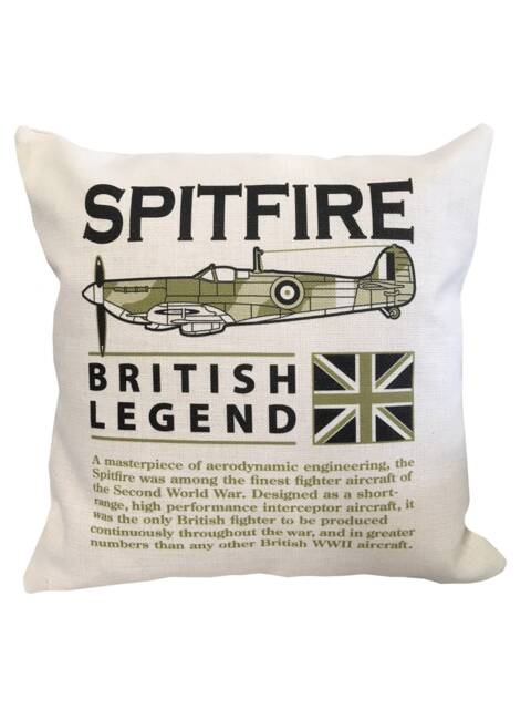 Supermarine Spitfire Raf Royal Canadian Air Force United States Army Forces Ww11 Fighter Aircraft Cushion Inner Included - image 1