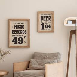 Retro Kitchen Print, Bar Wall Art, Vintage Beer Poster, Alcohol Prints, Dining Room Man Cave Decor - thumbnail 3