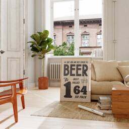 Retro Kitchen Print, Bar Wall Art, Vintage Beer Poster, Alcohol Prints, Dining Room Man Cave Decor - thumbnail 2
