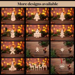 Personalised Christmas Tree Place Setting, Table Settings, Wooden Names, Card, Hosting - thumbnail 4